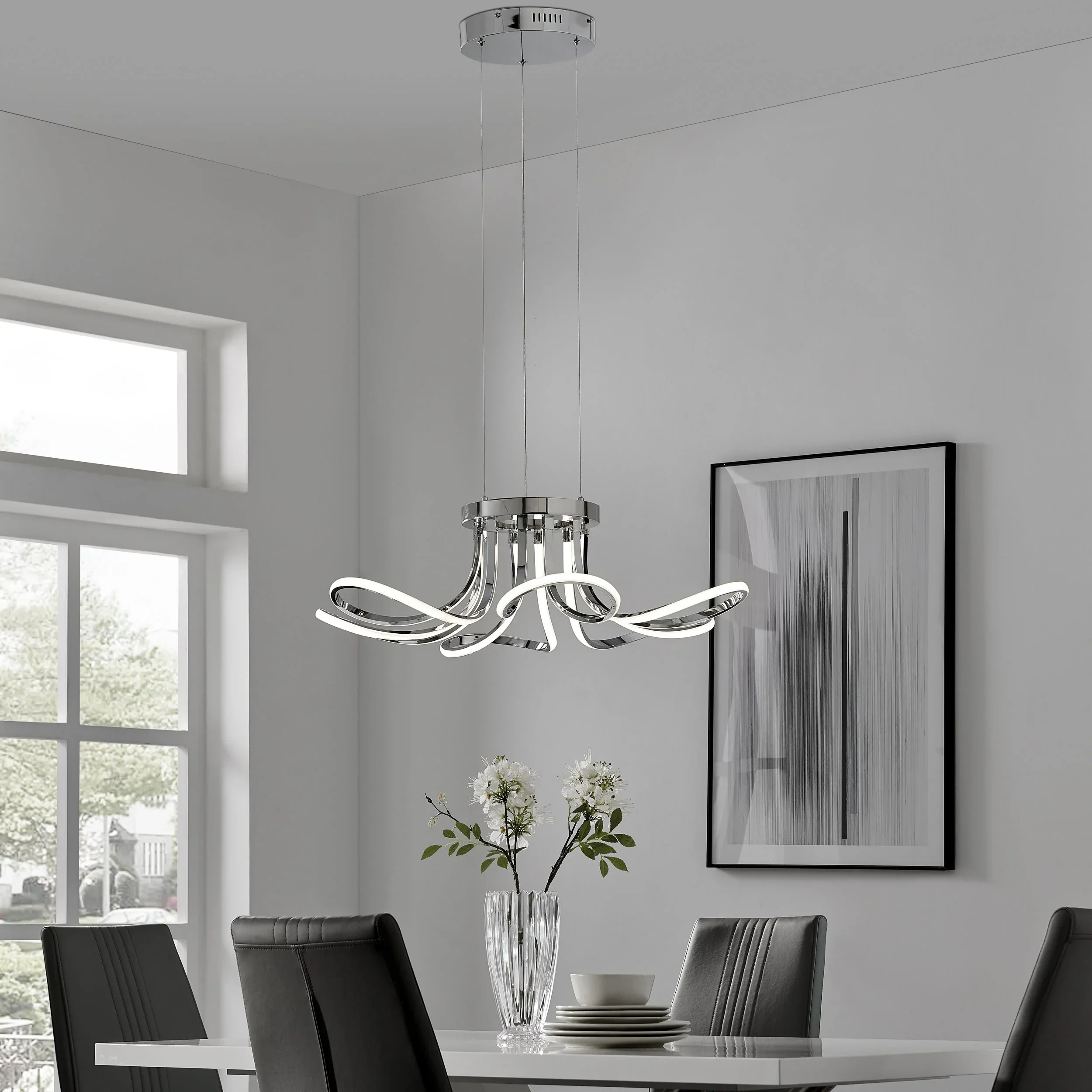 Flower Petal LED Chandelier