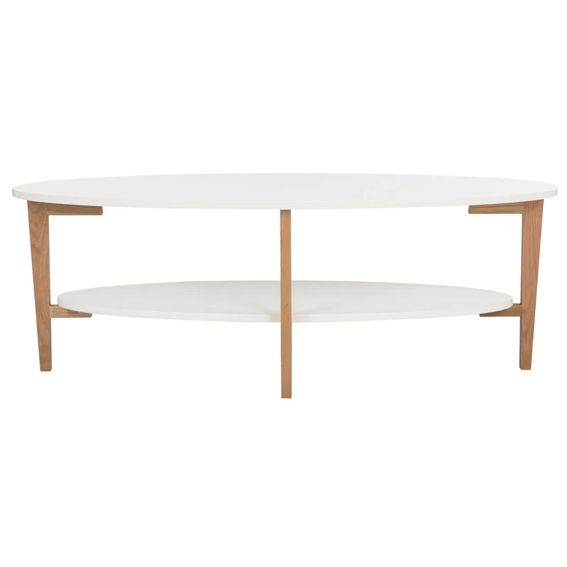 SAFAVIEH Melodie Mid-Century Oval Coffee Table - 51.2 x 27.6 x 17.7 - 51Wx28Dx18H