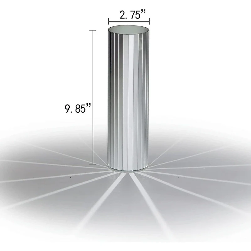 Silver Glass Cylinder Vase Floral Decoration Wedding