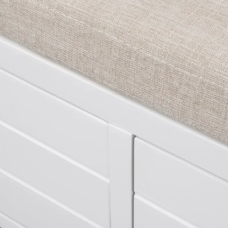 Fully Assembled Shoe Bench with Removable Cushion