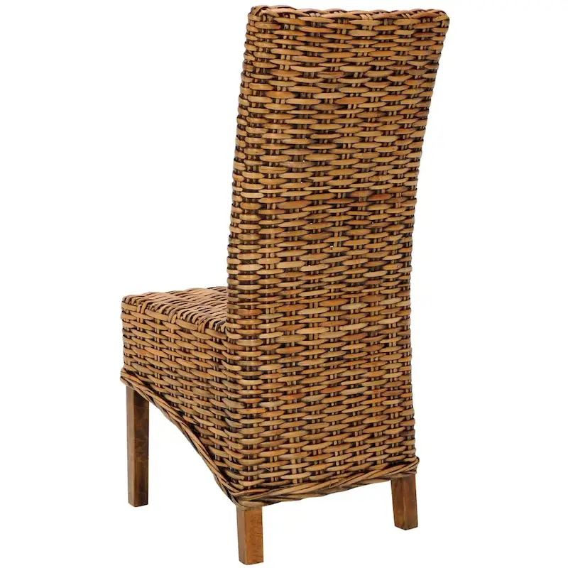 SAFAVIEH Kathi Isla Wicker Brown High Back Dining Chair (Set of 2) - 18.5 x 20.9 x 42.1 - 19Wx21Dx42H
