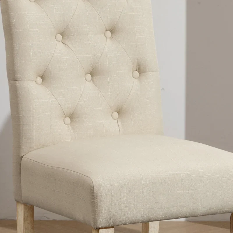 Roundhill Furniture Banff 5-Piece Round Dining Set, Cross-Buck Round Table with 4 Tufted Chairs