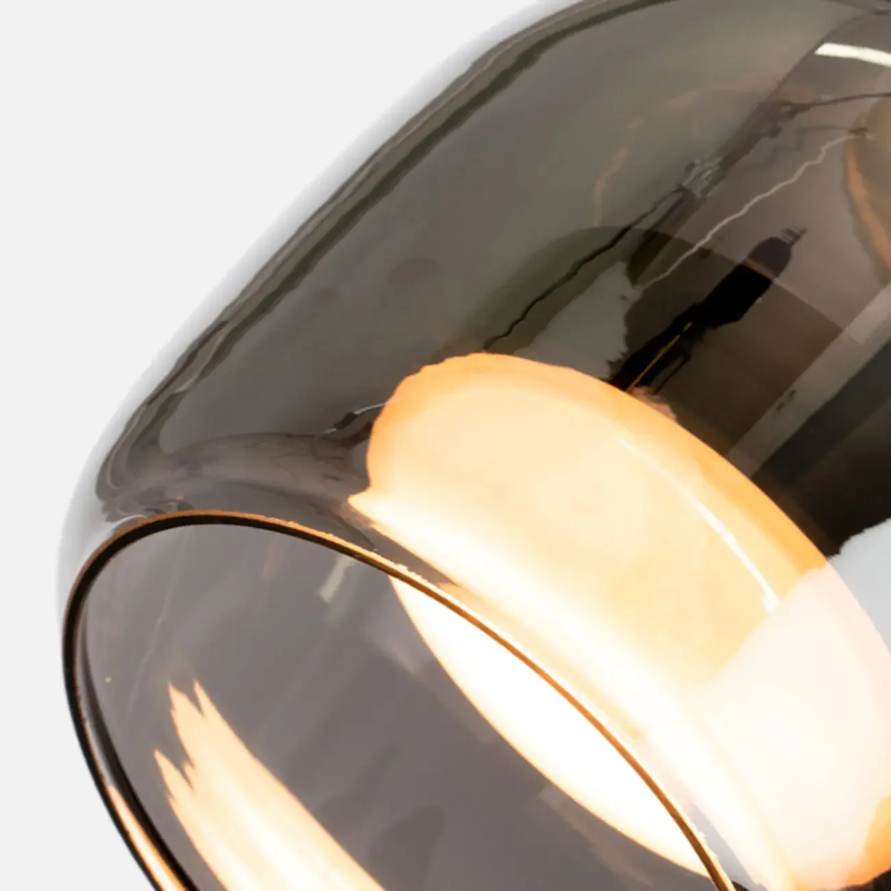 Modern 3 Light Black Glass Jar Pendant Light