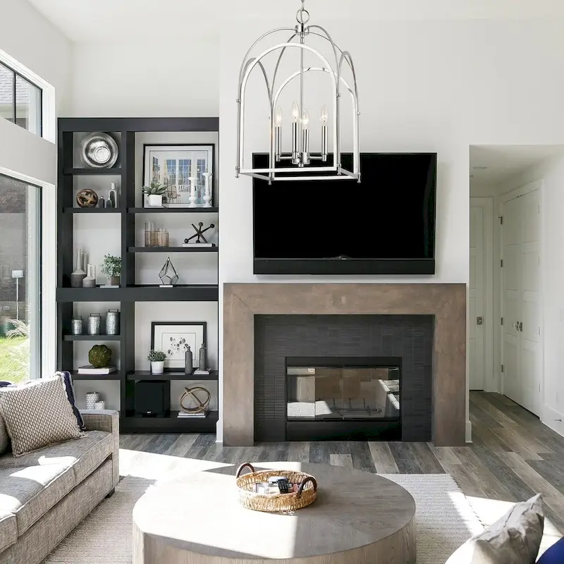 4-light Polished Chrome Pendant (14-inch wide) - Polished Chrome - Polished Chrome