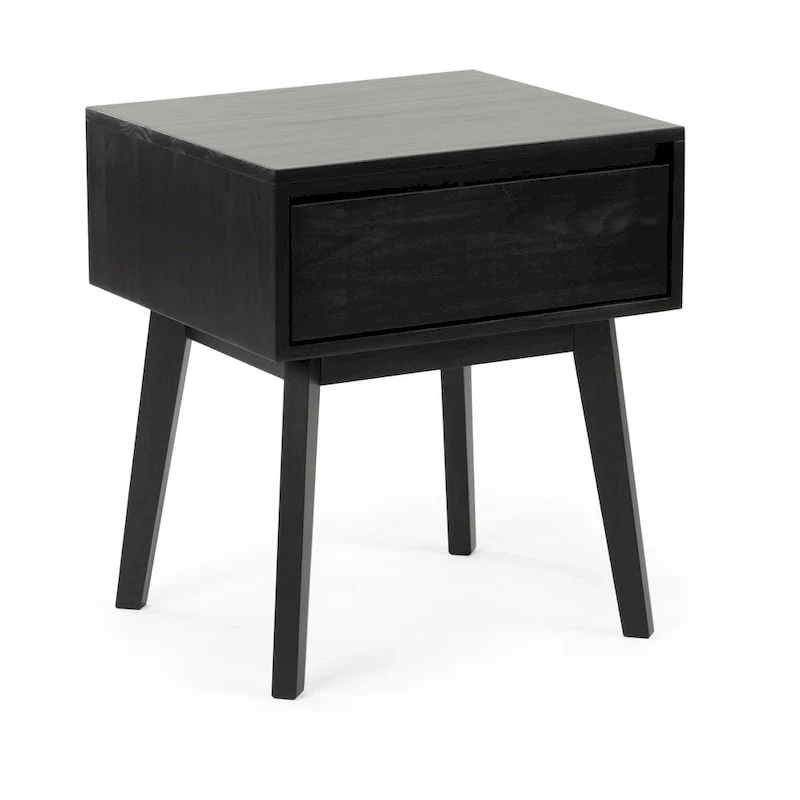 Plank and Beam Scandinavian Nightstand with 1 Drawer