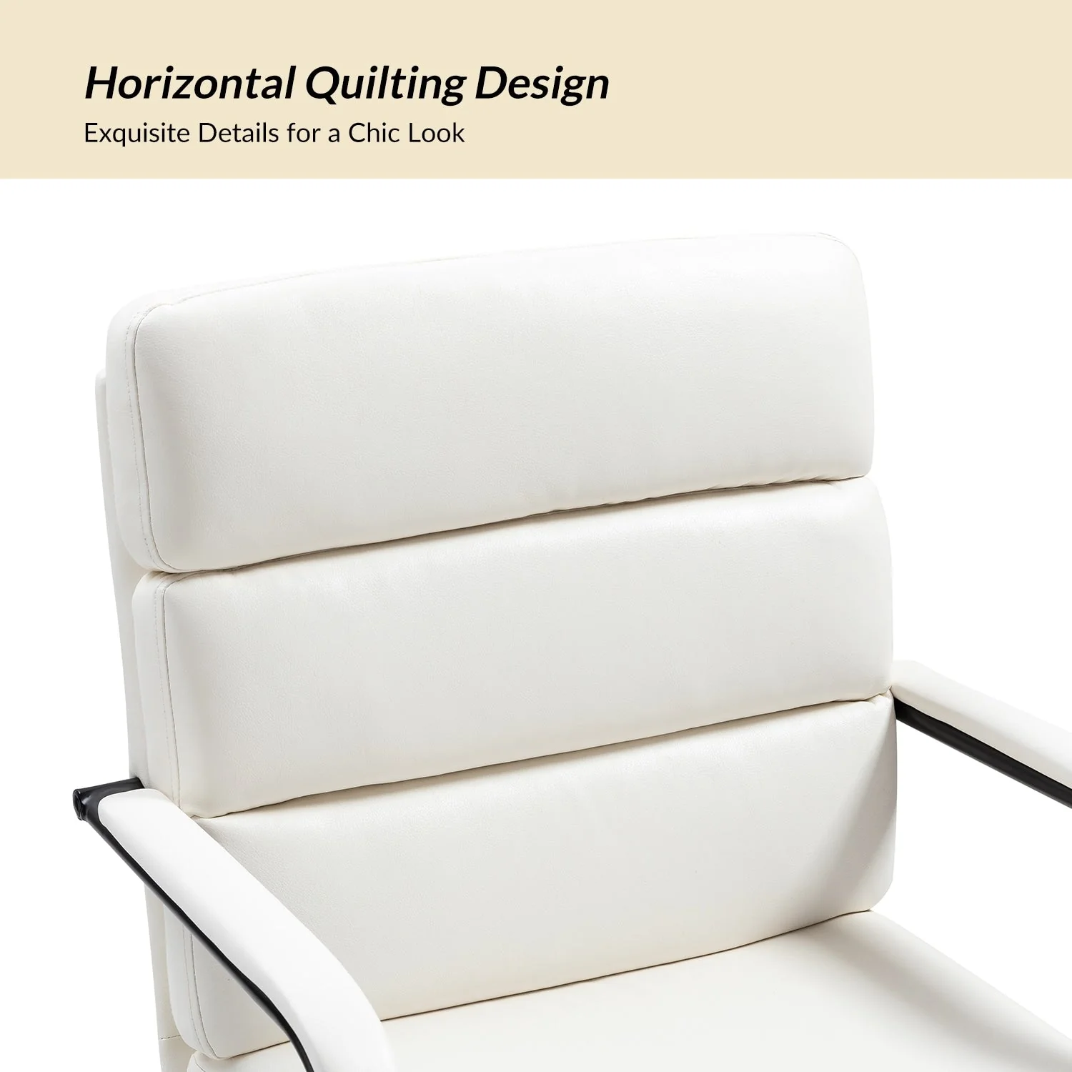 Joseph Modern Task Faux Leather Chair with Tilt Lock and Center Tilt by HULALA HOME