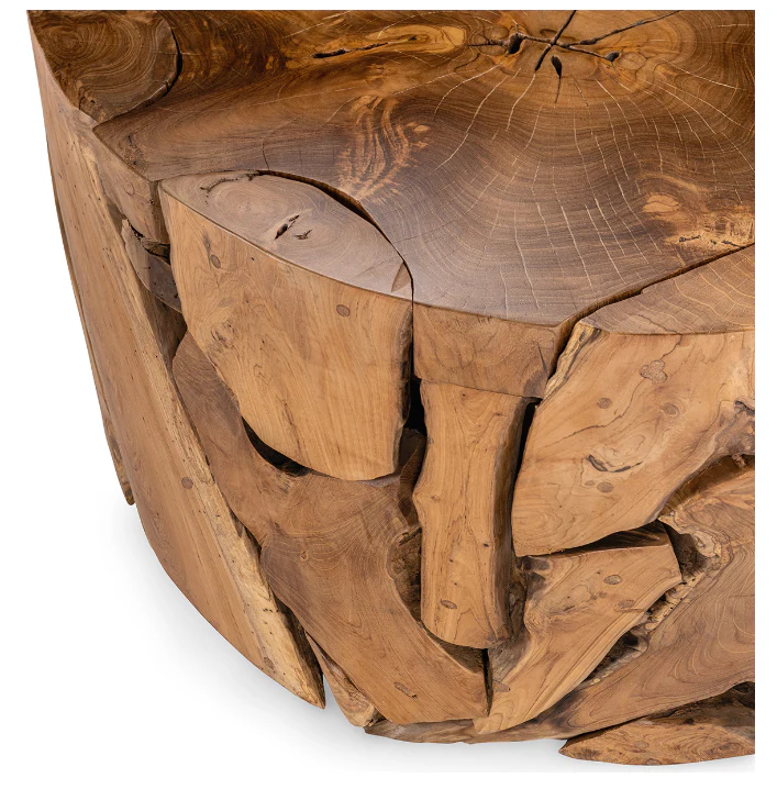 Rhea Teak Wood 32 Round Coffee Table