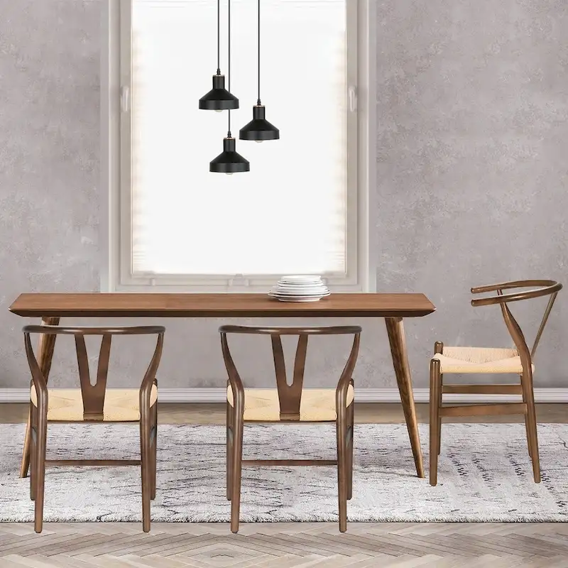 Poly & Bark Weave Chair - Solid Wood with Woven Seat