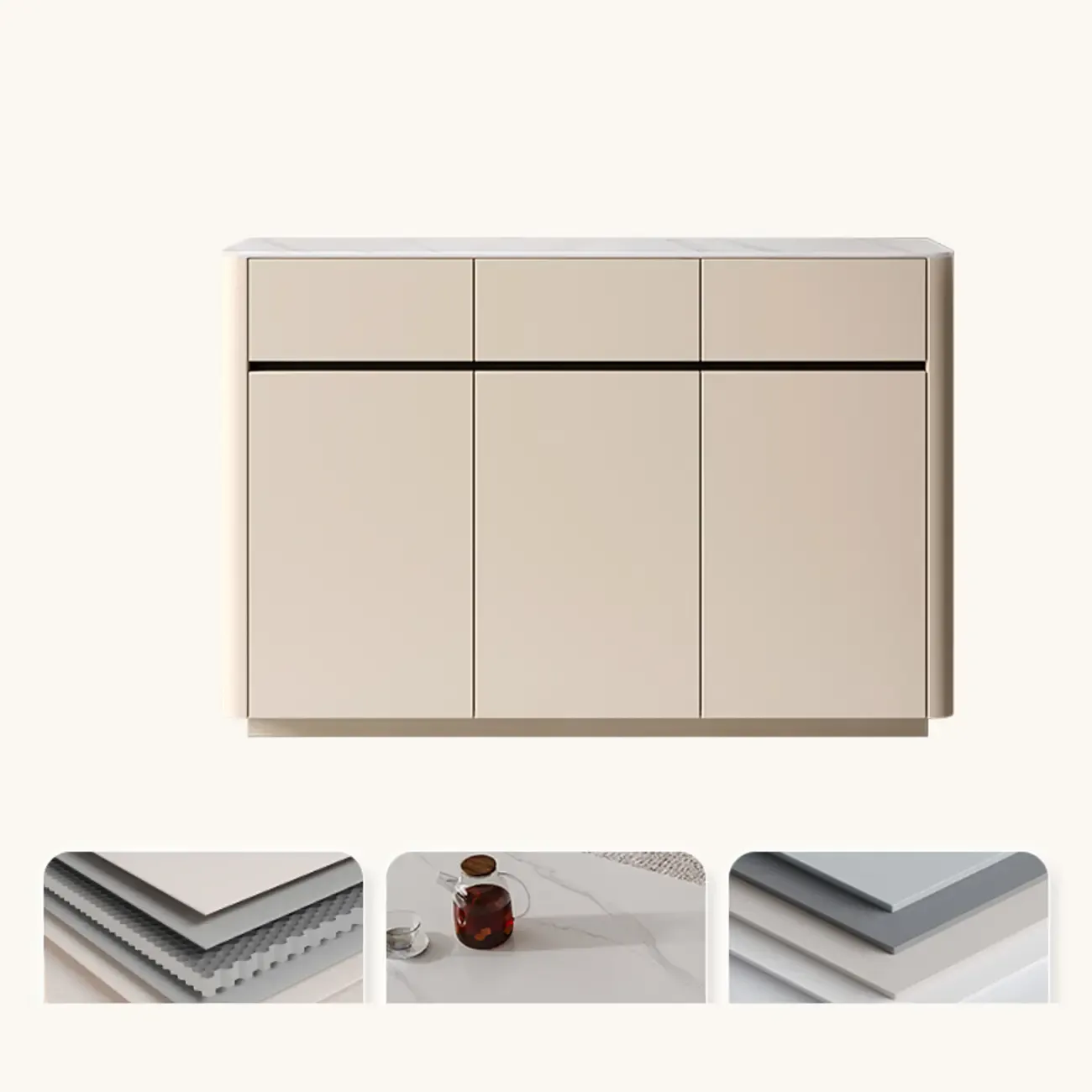 Modern Metal Shoe Cabinet with Khaki Finish