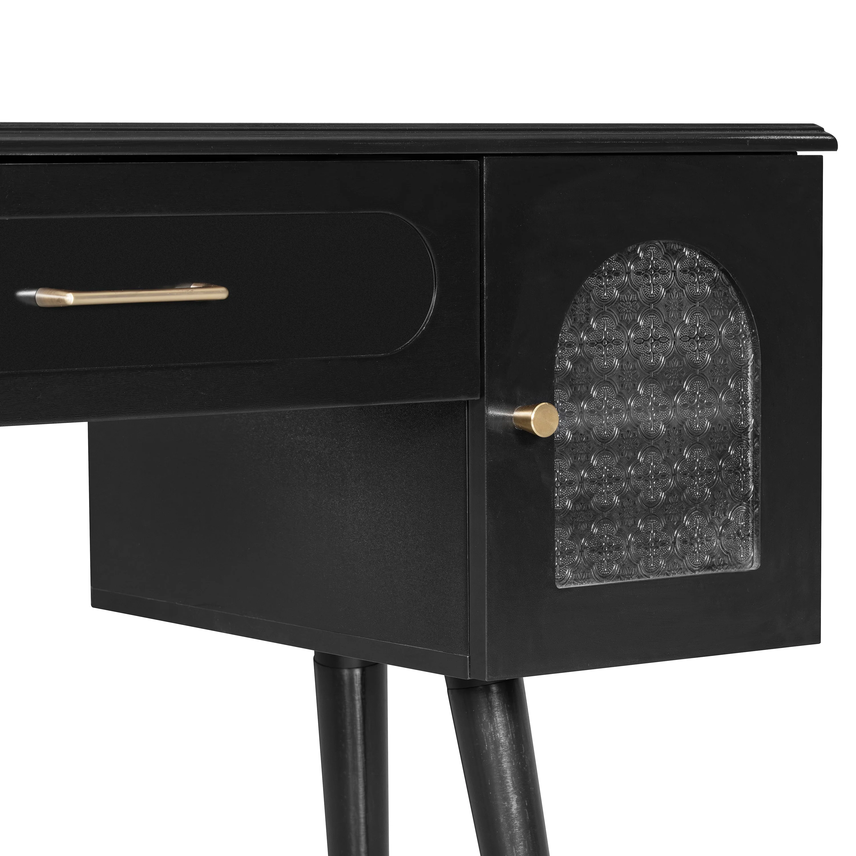 Walker Edison | Modern Vanity Makeup Table & Chair Set and Writing Desk