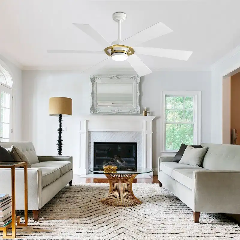 MLiAN 60 inch 6 Blades Indoor Smart Ceiling Fan with Light and Remote - 60inch