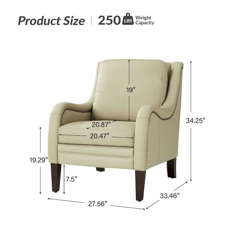 Pascual Comfy Living Room Armchair Set Of 2 with Solid Wood Legs