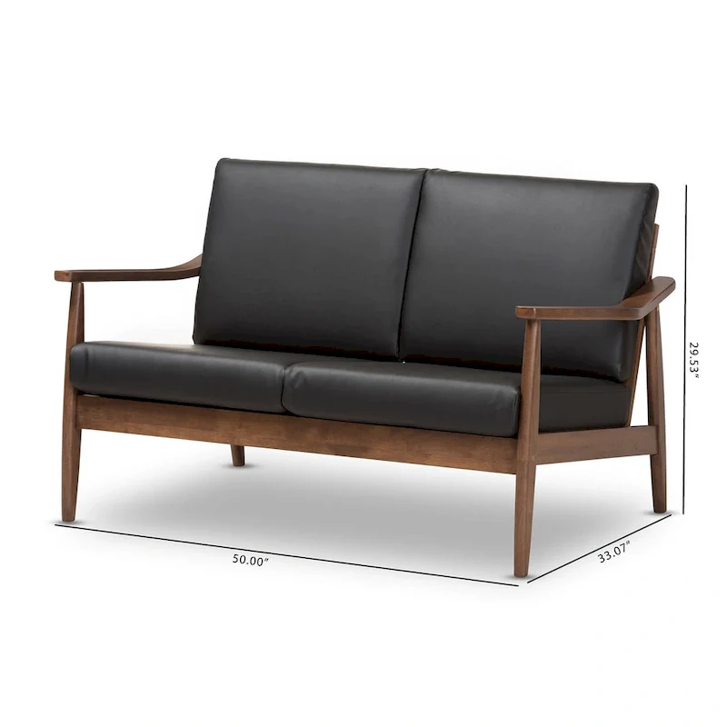 Mid-Century Loveseat by Baxton Studio
