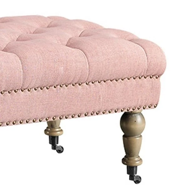 Copper Grove Pereislav 62-inch Tufted Pink Bench
