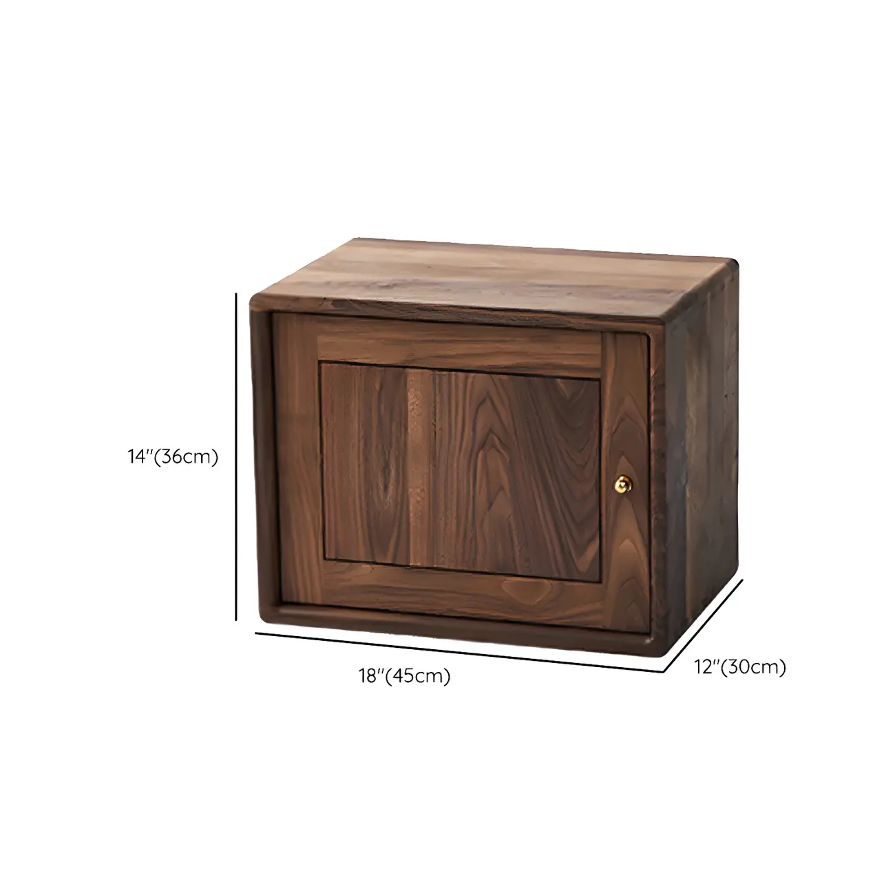 Mid-century Modern Brown Wood Cube Open Back Bookcase