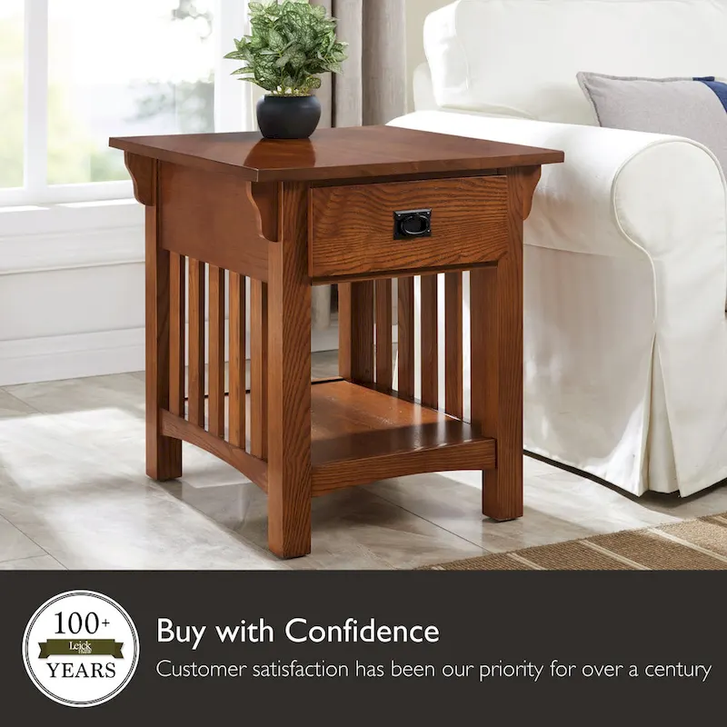 Leick Home Mission Impeccable End Table with Drawer