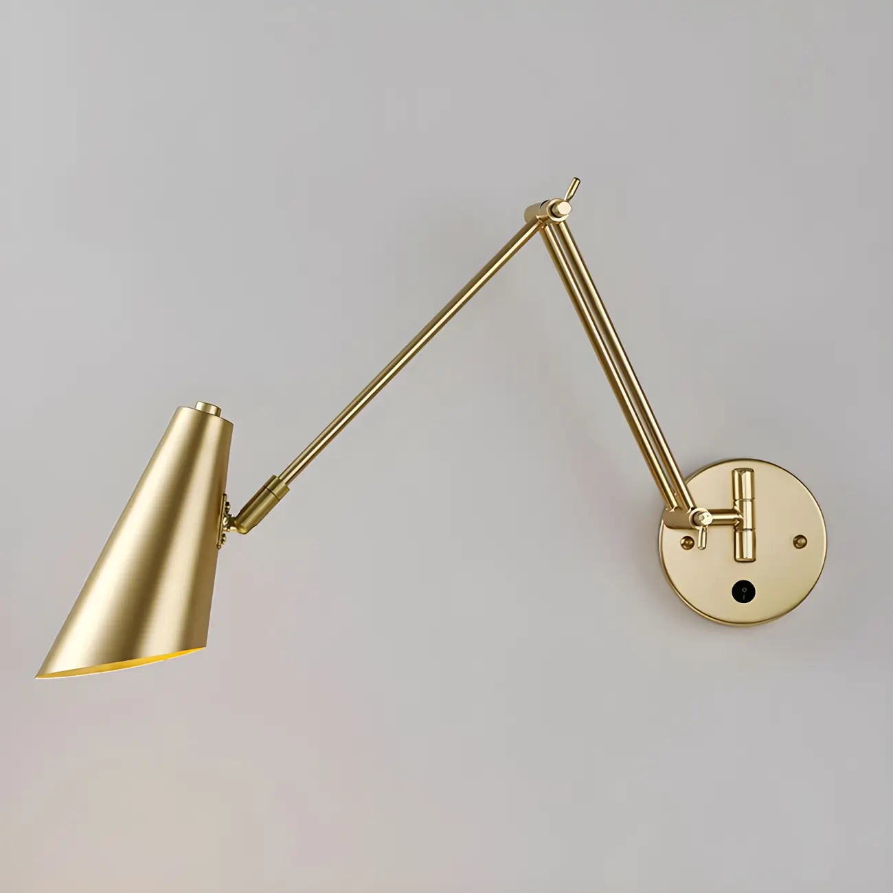 Elegant Streamlined Metal Swing Arm Wall Light
