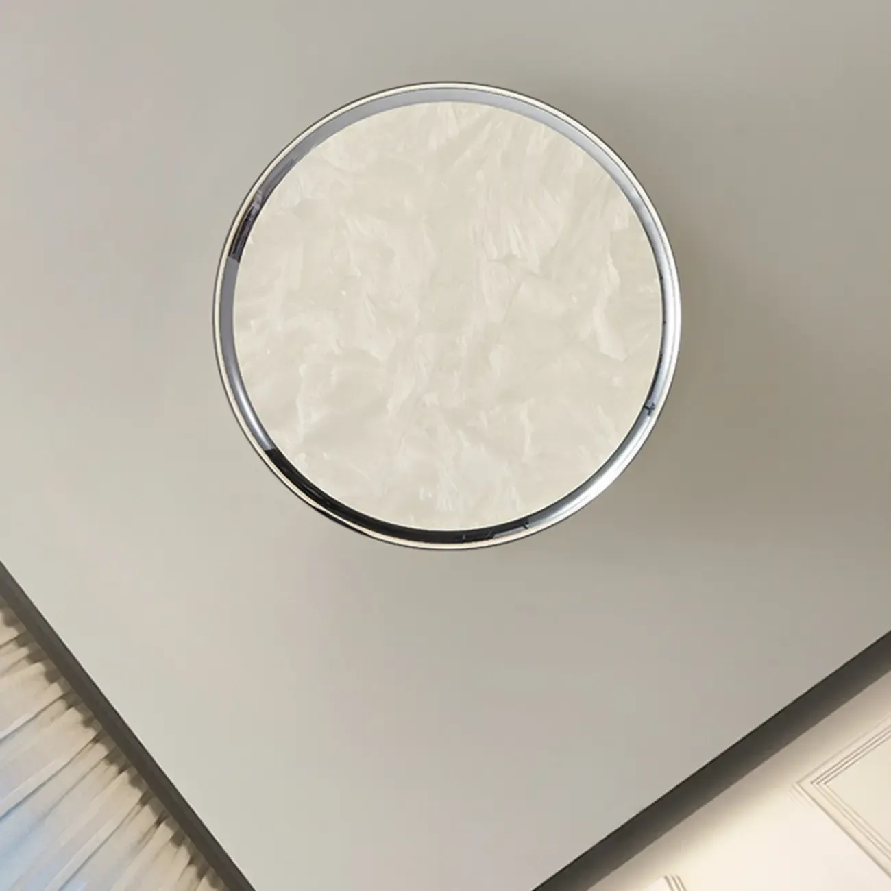 Modern Circular Flush Mount Ceiling Light with Acrylic Shade