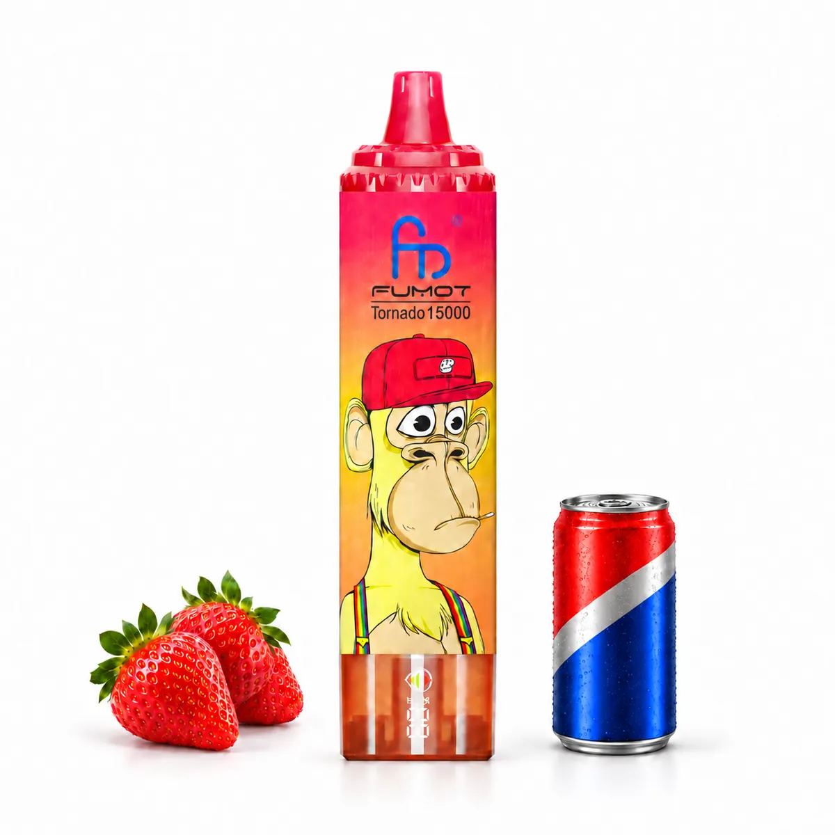 Fumot Tornado 15000 Strawberry Red Bull – Einweg-Vape, Produktansicht