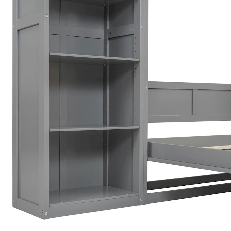Merax Murphy Bed Wall Bed with Shelves
