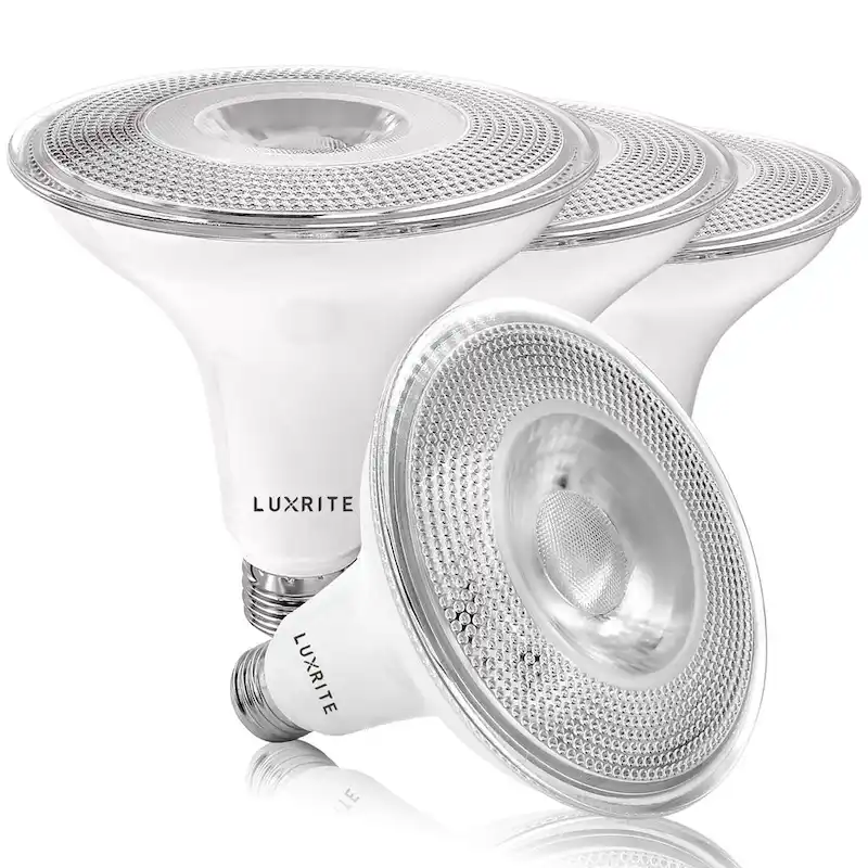 Luxrite 4 Pack LED PAR38 Flood Light Bulb 1250 Lumens 15W Dimmable Wet Rated E26 Base UL Listed