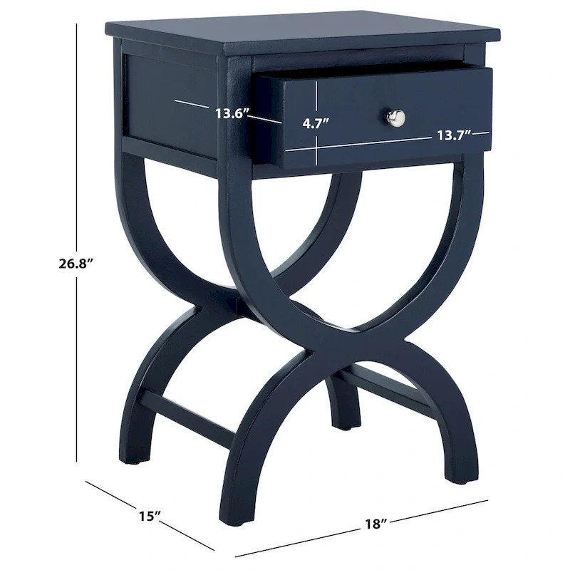 SAFAVIEH Liller 1-Drawer Accent Table Nightstand (Fully Assembled) - 18 W x 15 D x 27 H - 18Wx15Dx27H