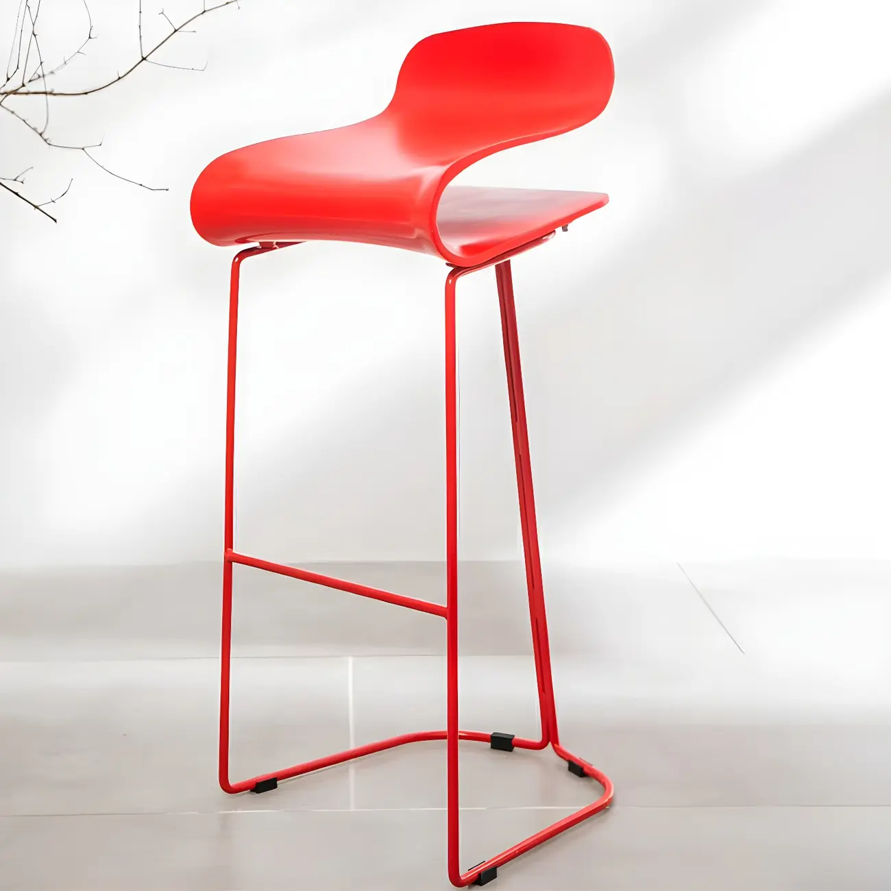 Acrylic Sleek Durable Backless Counter Height Bar Stool