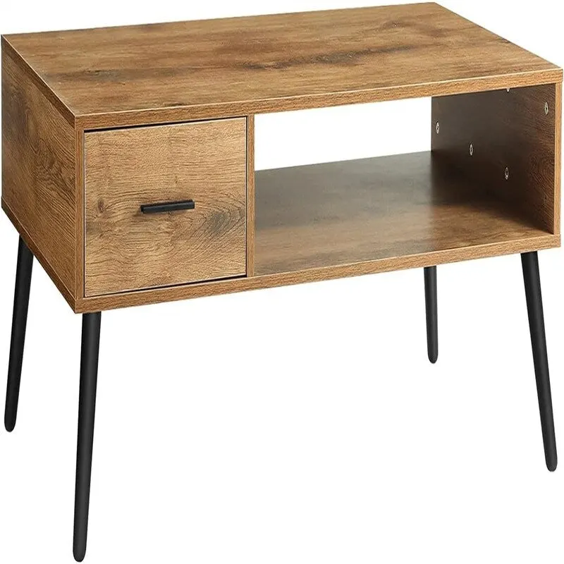 Mid Century Modern Style Cocktail Table TV Stand with Drawer - 41.3D x 21.7W x 17.7H