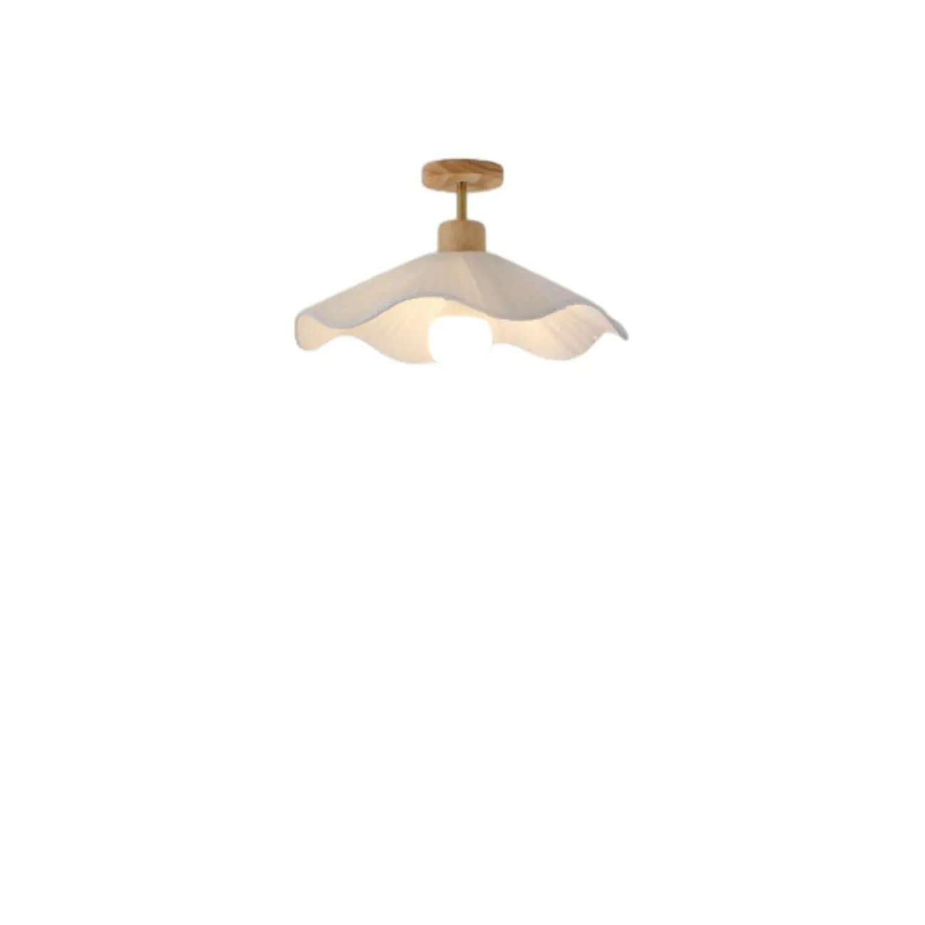 Modern Minimalistic Flush Ceiling Light with Fabric Shade