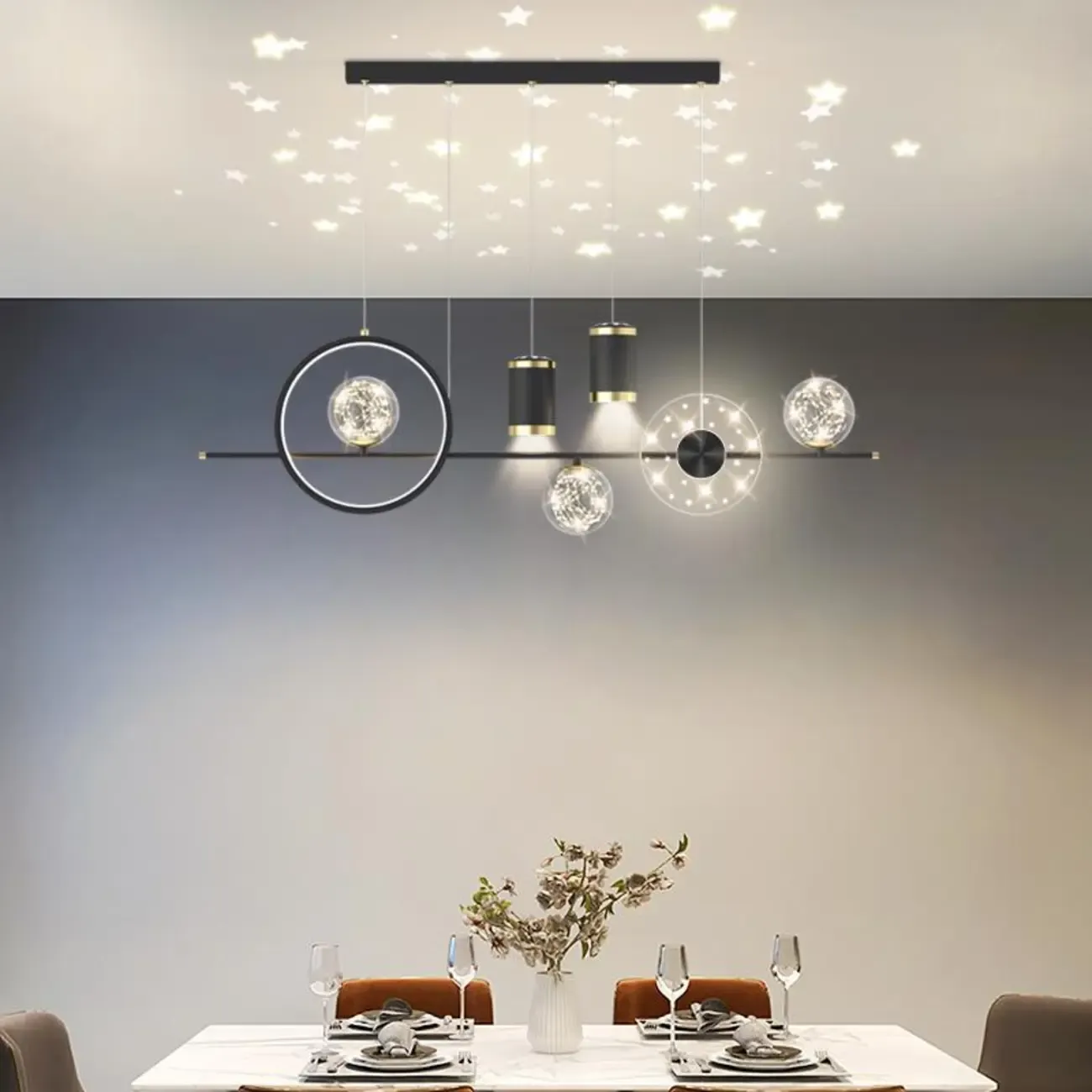 Luxury Adjustable Multi-Light Island Pendant Light