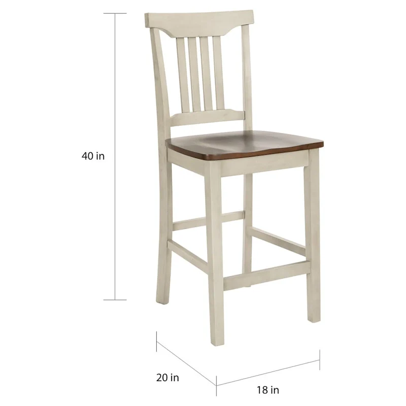 The Gray Barn Simmons Antique White and Brown 5-piece Dining Set