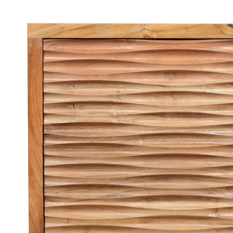 Eakins Handcrafted Boho Acacia Wood Nightstand by Christopher Knight Home