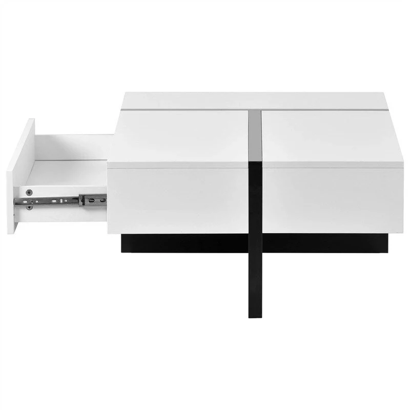 45.2 Modern High Gloss Surface Coffee Table By Aoolive