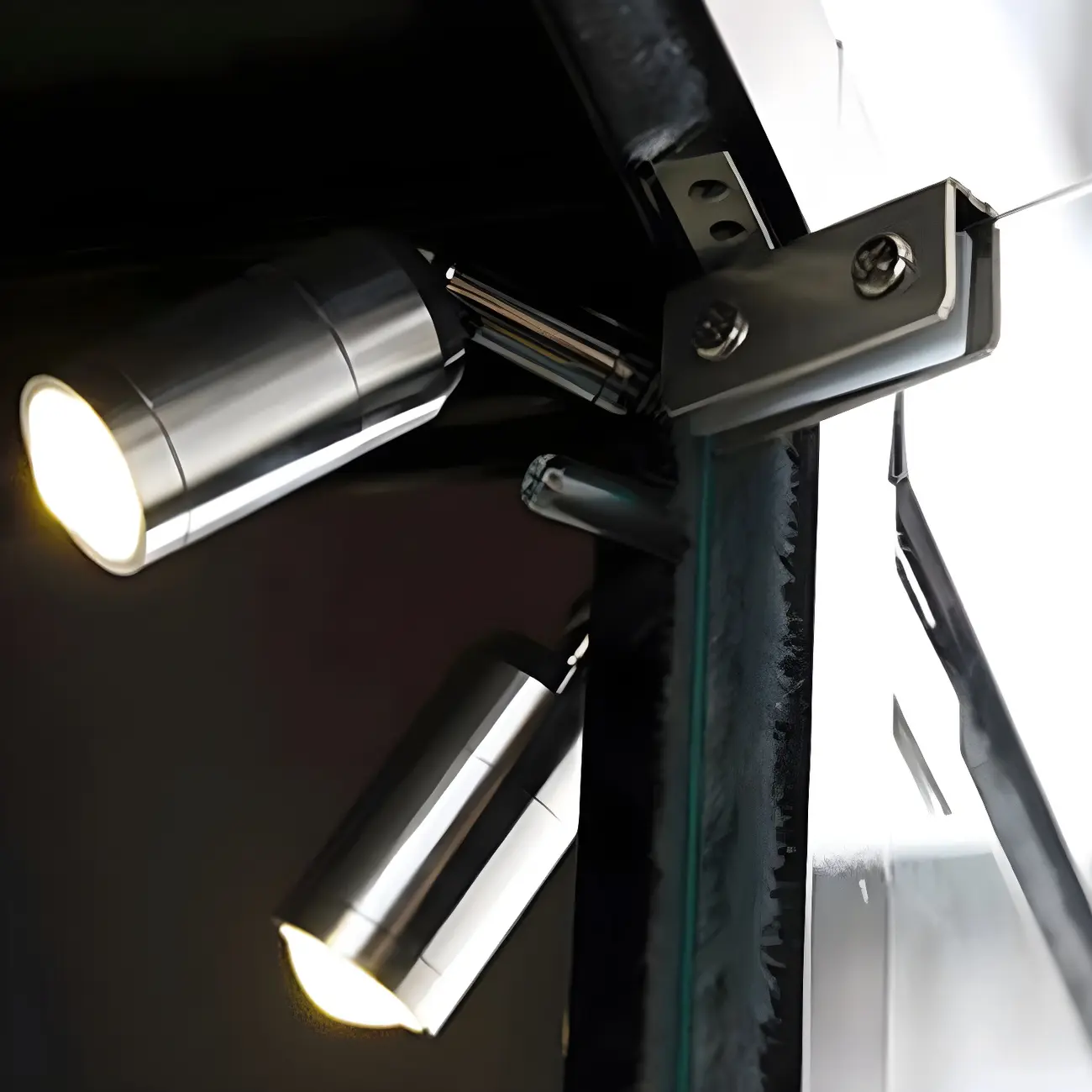 Modern Glass Black Curio Cabinet with Adjustable Shelves