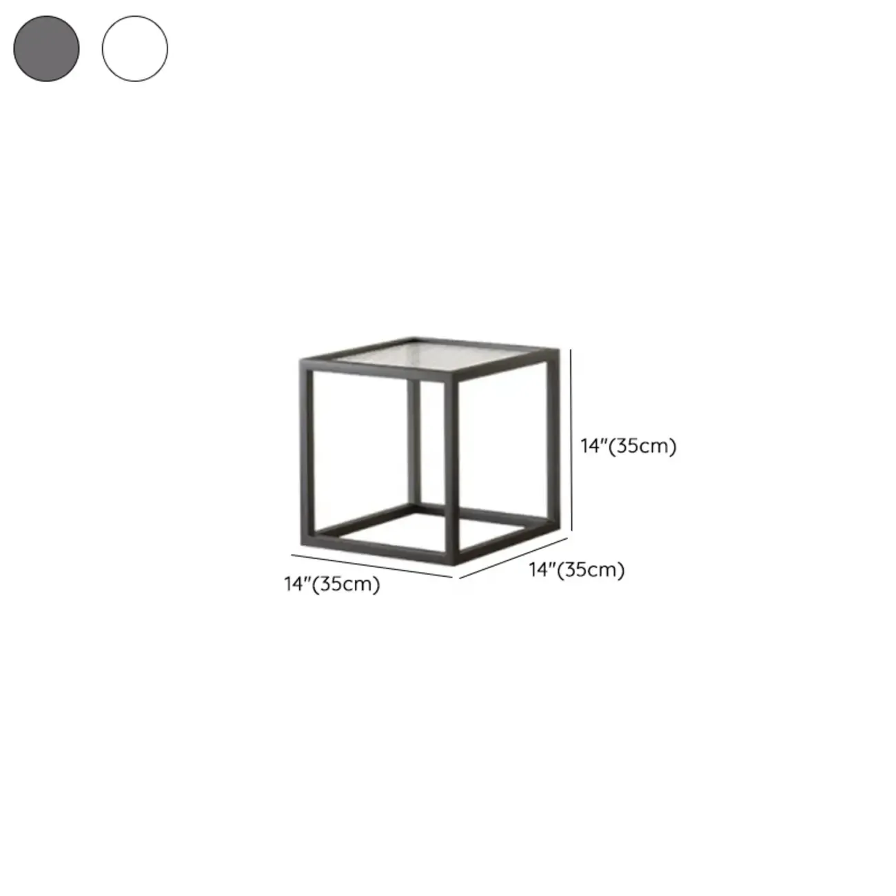 Modern Cube Open Metal Frame Black Bookcase