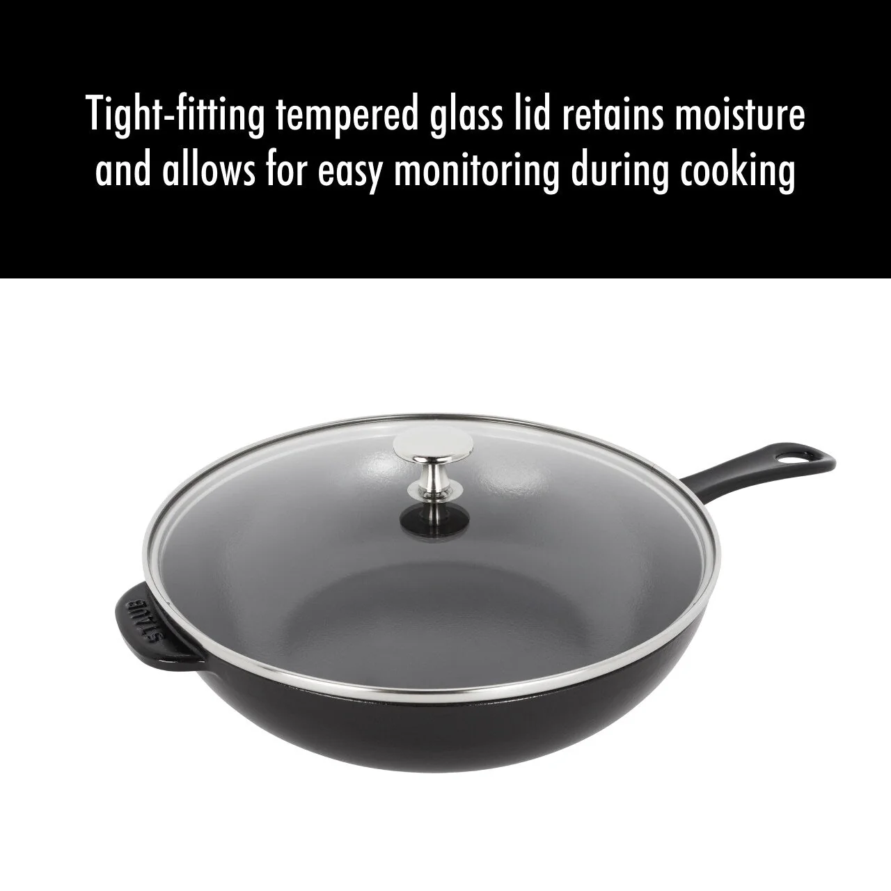 STAUB Cast Iron 2.9-qt Daily Pan with Glass Lid