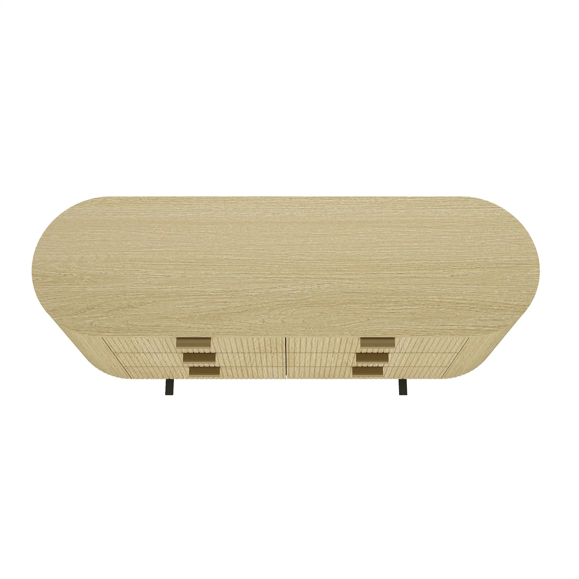 Olivia Fluted 71' 6-Drawer Dresser