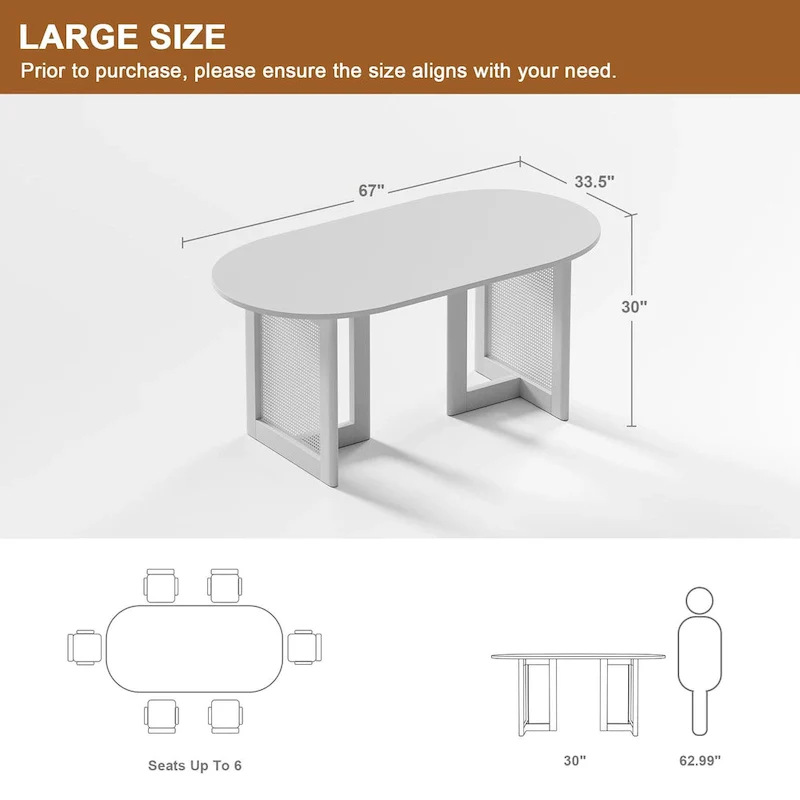 Lumioca Cinna Oak Wood Double Pedestal Dining Table
