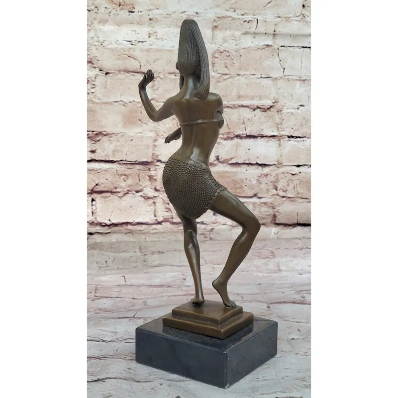Parvati Exotic Belly Dancer Girl Female Figure Bronze Sculpture By Allan Clark