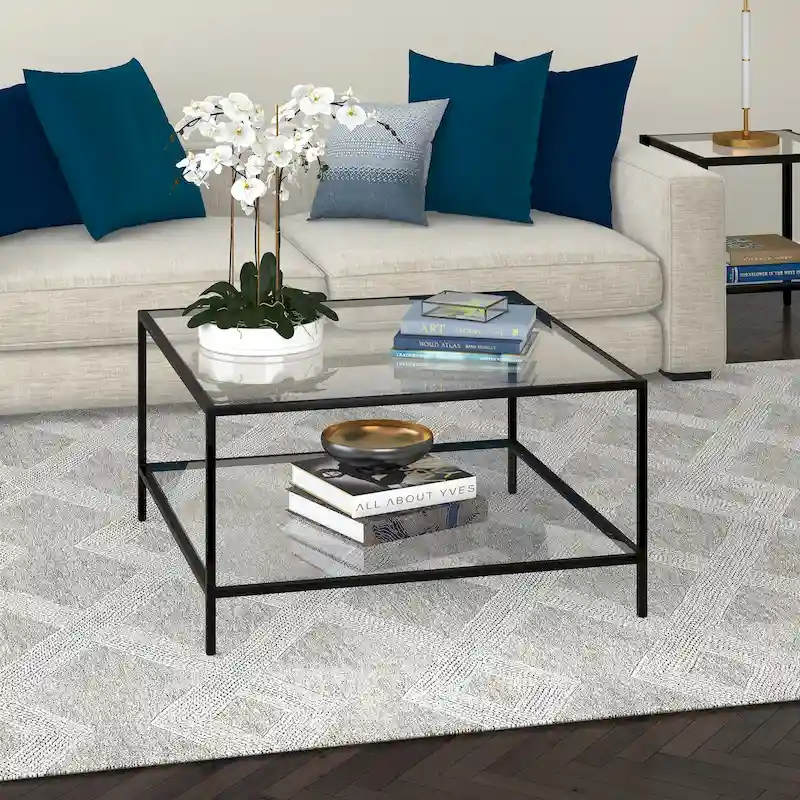 Sivil 32 Square Coffee Table with Shelf