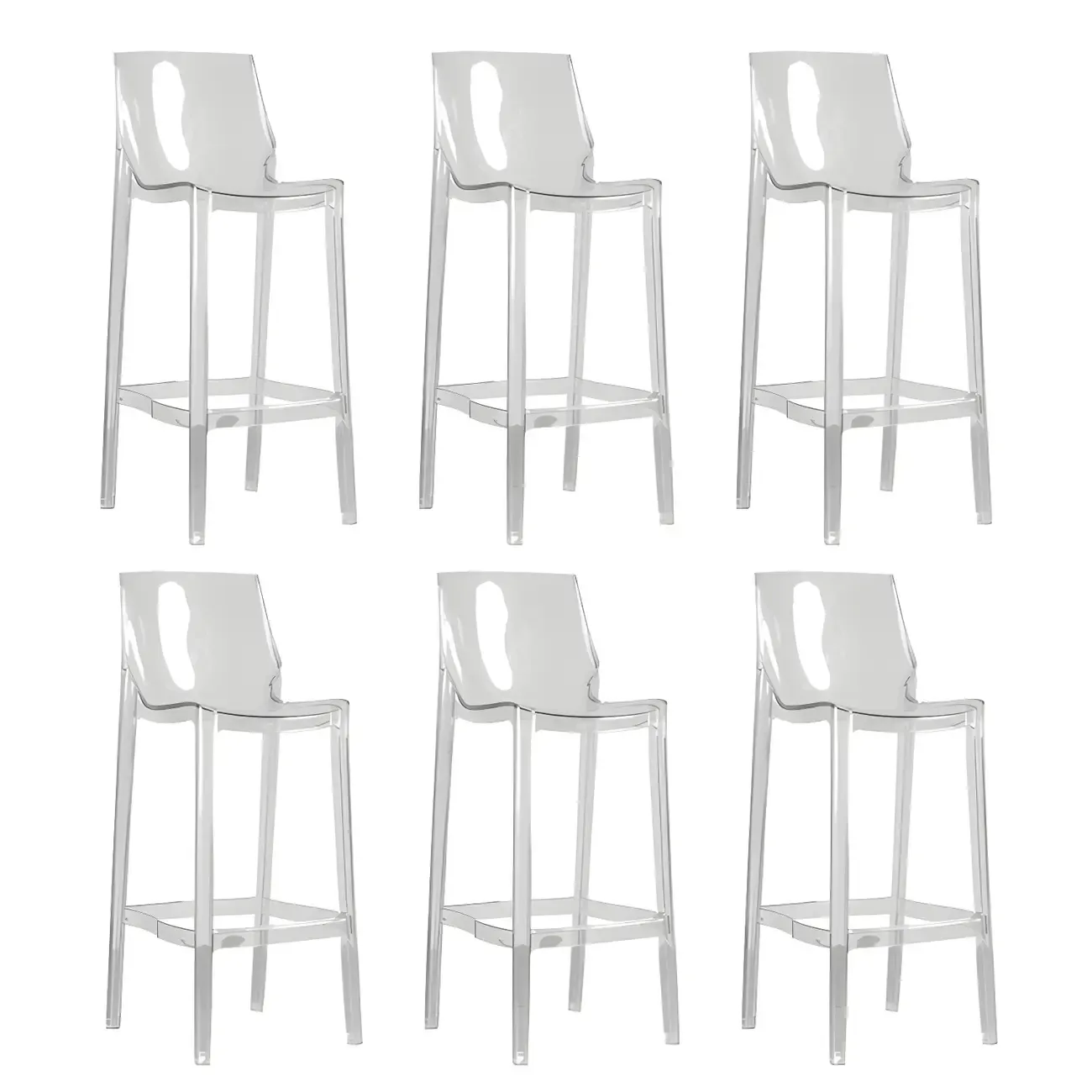 Modern Acrylic Vibrant Durable Colourful Sleek Bar Stool