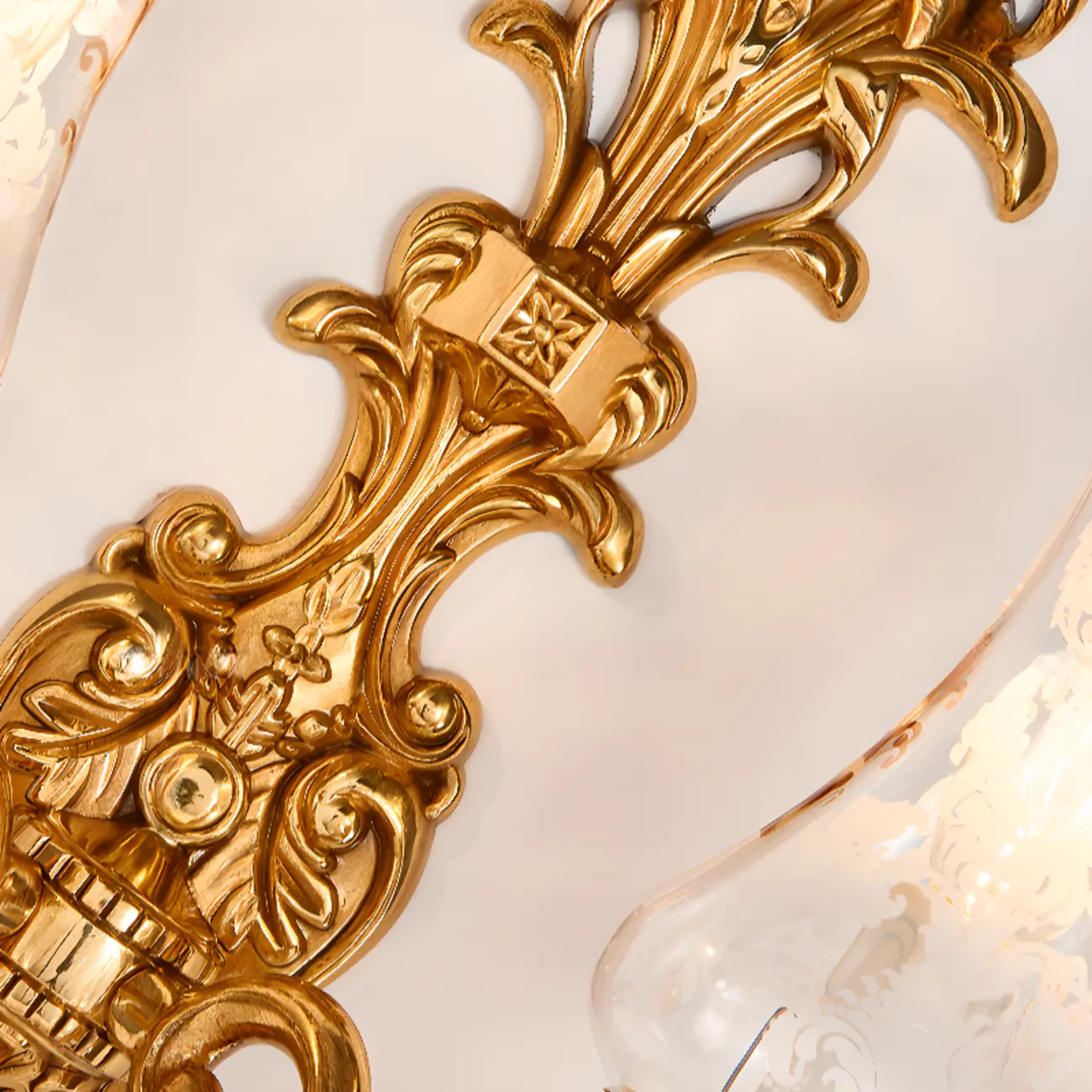 Luxury Crystal Glass Gold Wall Sconce