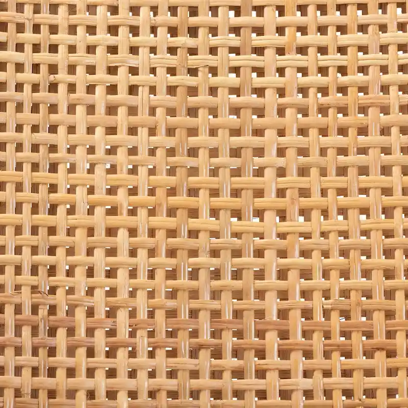 Lesia Bohemian Natural Rattan and Mahogany Wood Dining Chair