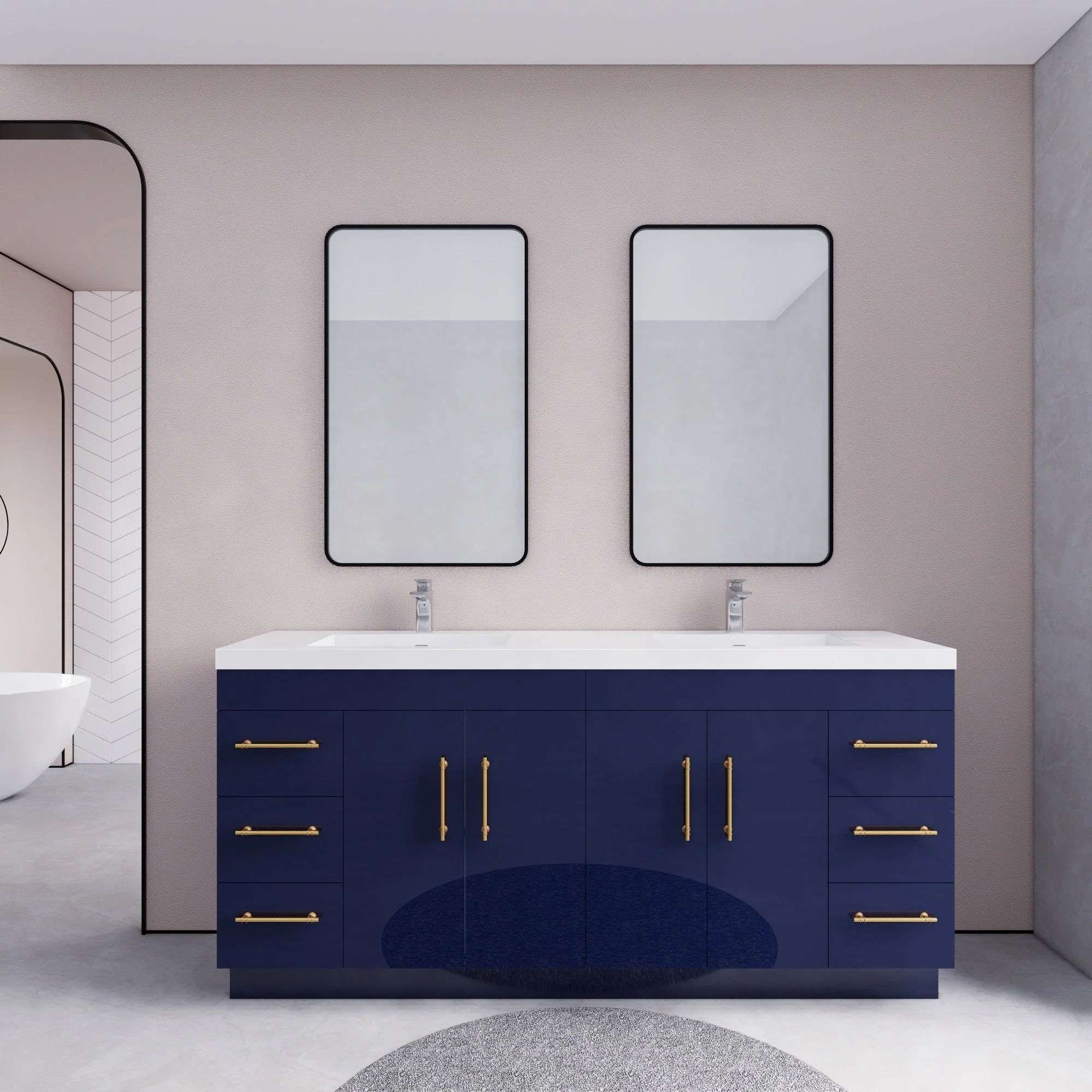 Eliza 72'' Freestanding Vanity with Double Sink