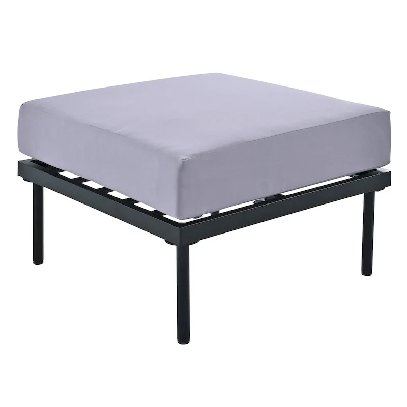 8-Piece Patio Sectional Sofa Set with Tempered Glass Coffee Table