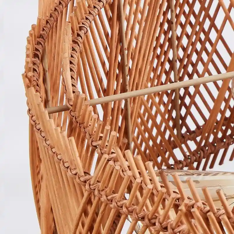 KAWOTI 5-Light Hand-woven Natural Bamboo Pendant Light - W22.5  x H65.25