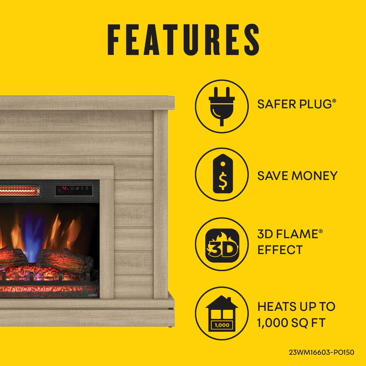 duraflame? Farmhouse Shiplap Electric Fireplace Wall Mantel
