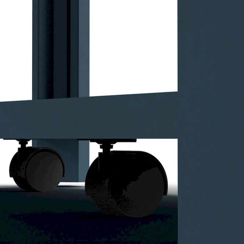 Bridgevine Home Nantucket 48 inch Coffee Table, No Assembly Required, Blue Denim and Whiskey