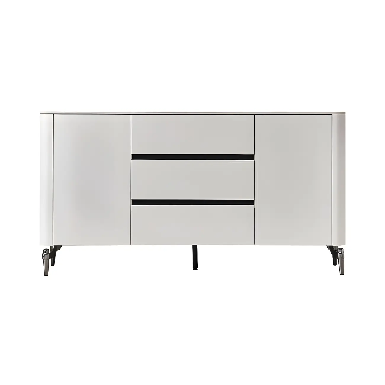 Modern Stone Countertop Sideboard with Cabinets