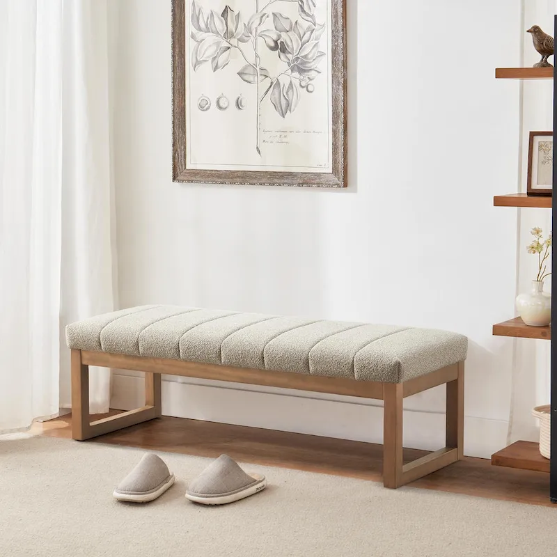 45 Entryway Upholstered Bench Shoe Rack Bench